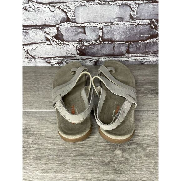Merrell Aluminum Grey Suede Synthetic Toe Strap Foam Sandals Women Sz 9M US/40EU - Picture 5 of 16